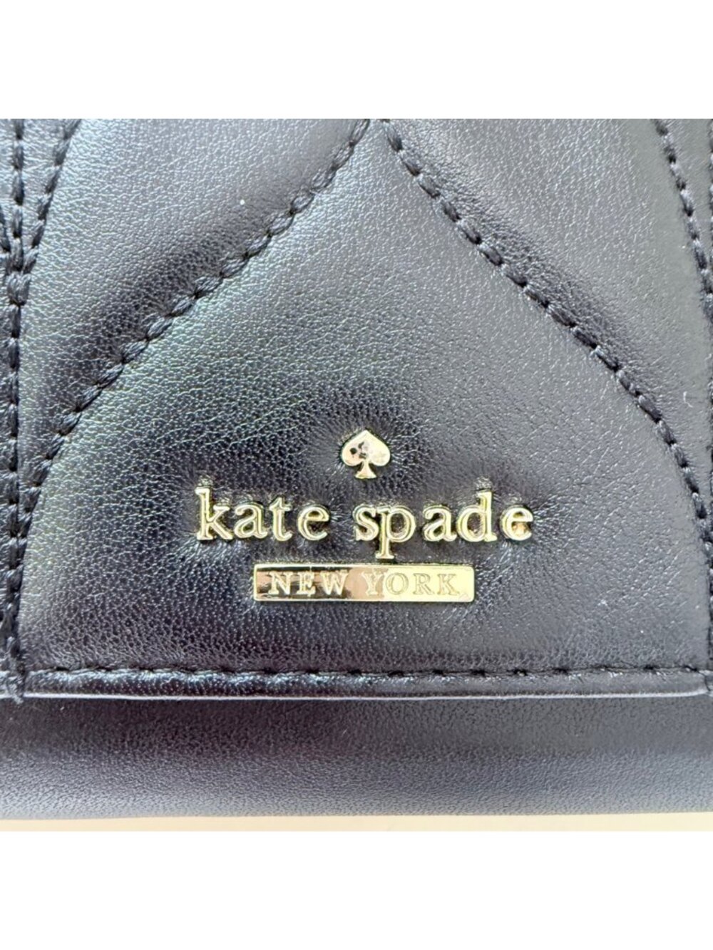 Kate Spade Women's Clutch Bag Purse Milou Briar Lane Quilted Black Leather Small - Picture 2 of 8